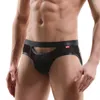 Underpants 2024 homens malha jockstrap roupa interior g-strings tangas sexy gay pênis bolsa bikini nádegas oco cintura baixa tanga