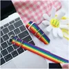 Autres bracelets Népal Rainbow Lesbiennes Gays Biuals Transgenres Bracelets Pour Femmes Filles Fierté Tissé Bracelet Tressé Hommes Couple Ami Dh0Y4