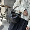 Evening Bags 2024 Leather Bucket Bag Women's Luxury Design Basket Soft Cowhide Pleated Crossbody