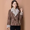 Manteau d'hiver court en fourrure de vison pour femme, nouvelle collection 2023, 862927