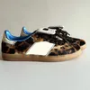 Sapatos de grife 00s wales bonner x sam baitys pônei tonal leopardo impressão branco marrom renda designer original homens mulheres tênis vintage treinador treinamento