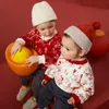 Amila Baby Hoodies Herfst en Winter Jongens Meisjes Originele Chinese Stijl Warme Sweatshirts Mode Hoedloze Bovenkleding 240301