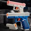 Speelgoedpistool Waterpistool Glock Speelgoed Schieten Handmatig Blaster Pistool Waterpistolen Voor kinderen Jongens Meisjes Volwassenen Zwembad Zomer Strand 240307