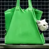 Borsa a tracolla per animali domestici per gatti, portatile, con supporto inferiore, comodo per il trasporto di cani di piccola taglia a mani libere