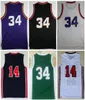 Vintage 1992 One 14 Jersey Fashion 34 Usiforms Red Black Purple White Navy Blue Stitched9528126