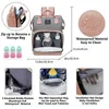 Anne Bebek Bebek Bezi Çantası Sırt Çantası Değiştiren Pad Gölge Sivrisinek Net Islak ve Kuru Taşıma USB Şarj Portu Taşıyıcısı Asma Ücretsiz 240307