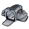 Sac pour animaux de compagnie Portable respirant pliable sac chat chien sacs sortant en plein air voyage animaux chats sac à main fermetures à glissière de sécurité 240306