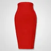 4 colors Top Quality Girl Sexy Bodycon Knee Length Back Zipper Bandage Skirt Women Tight Club Pary Fashion Skirt 240307