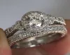 Choucong Nieuwe collectie paar ringen voor hem en haar vintage sieraden 925 sterling zilver ronde geslepen witte topaas CZ diamant vrouwen bruids Ri4658898