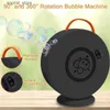 La machine à bulles entièrement automatique de jeu de sable peut tourner à 360 degrés avec un bouton pour faire des bulles, jouet pistolet à bulles rechargeable pour enfants L240307
