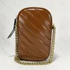 Latest Style Marmont Mini Handbag Wallets Coin Purses Gold Chain Shoulder Bag Crossbody Bags Mobile Phone Package 10 5x17x5CM277U