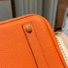 Sac de créateur de mode grand fourre-tout sacs à main de luxe 35cm togo cuir véritable fil ciré à la main sac à coudre pour femme avec boîte poche intérieure fente poche à rabat rose orange