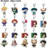 20pcs / lot My Hero Academia Acrylique Porte-clés Anime Izuku Bakugou Katsuki Todoroki So Figure Pendentif Porte-clés Bijoux Entier H0252A