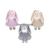 Animali di peluche ripieni 39 cm Simpatico coniglietto danzante bambola giocattolo per regalo di compleanno per bambini Ragazze bambole di coniglio morbide Giocattoli per bambini Consegna di goccia G Dh7Bf 240307