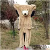 Stuffed Plush Animals 130Cm Soft American Nt Bear Skin Toy Big Bears Coat For Girlfriend Valentines Day Gift Animal Teddy Coats Dr Dhv89 240307