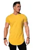 القطن Tirt Men Men Treermable T-Shirt Homme Gyms Shirt Men Fitness Summer Fashion Gyms Stights Tops