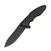 G6215 Flipper Folding Knife 8Cr13Mov Black Oxide Drop Point Blade Aviation Aluminium Handtaget utomhus camping Vandring Fiske EDC Pocket Knives
