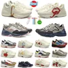 Chaussures de créateurs Rhyton Casual Chaussures Baskets Multicolor Beige Hommes Formateurs Vintage Chaussures Dames Casual Cuir Plate-forme Baskets Femmes Jogging taille 35-47