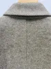 Damenanzüge 2024 B C Winter Vintage Fischgrätenmuster Wollanzug Mantel Frauen Lose Silhouette Woll Zweireiher Blazer Jacke