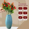 Decoratieve Bloemen Simulatie Aardbeienboeket Tak Faux Fruit Versieren Kunstmatige Plastic Kantoor Decor