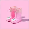 Laarzen Antislip Kinderregen Meisjes Babybundel Mond Schattig Waterschoenen Waterdicht Kinderen Jongens Rubber 231019 Drop Delivery Dhkjv