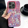 Cell Phone Pouches Glitter Gradient Dream Shell Marble Pattern Phone Case Max Max Glossy Shockproof Soft Back CoverH240307