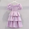 Girl Dresses 2024 Spring Summer Kids White Child Clothes Teenager Girls Daily Wear Backless Ball Gown Layered Dress 4 6 8 9 12 Year