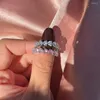 Cluster-Ringe Karachis S925 Reines Silber Ring Weibliche Rosa Herz Pfirsich Zirkon Diamant Licht Luxus Bunte Übersee Blogger