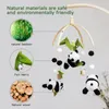 Born Panda Bamboo Leaf Bed Bell Toys 012 Mesi per Culla Mobile in legno Carosello per bambini Culla Kid Giocattolo musicale Regalo 240223