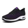 Novos homens mulheres sapatos caminhadas correndo sapatos planos sola macia moda roxo branco preto confortável esportes bloqueio de cor q67 gai usonline