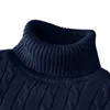 Men's Sweaters New Turtleneck Sweater Casual Mens Rollneck Knitted Sweater Keep Warm Men Jumper Woolen Sweater