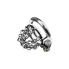 Mesh Stainless Steel Chastity Cage Set with Cock Rings for Men Small Skeleton Chastity Device Lock BDSM Penis Bondage Sex Toys for Adult