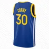 Herrenjugend Stephen Curry Klay Thompson Basketball Trikots Draymond Green Andrew Wiggins 2024 2023 City Shirt Edition Blaues Schwarz -Jersey 30 11