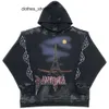 Sweats à capuche Pulls pour hommes Créateur de mode Balencigaas Paris Marque Sweat à capuche Accueil 2024 Nouvelle tour Graffiti peint à la main progressivement lavé vieux capuchon GDY9