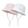 Chatte d'été pour enfants Fisherman Sun Cap bébé largeur Brim Beach Outdoor UV Protectionhats pendant 3 mois à 5 ans pour enfants Hat234V