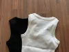 Canotte da donna Canotta T-shirt Anagram Regular Cropped Jersey di cotone Camis Donna Femme Maglia T-shirt Designer Ricamo Gilet lavorato a maglia Sport Traspirante Yoga Canottiere AB