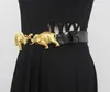 2024 New original design gold elephant leather belt high quality personalized fashion women's dress elastic belt designer belt