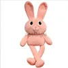 Różowy przedłużenie do ucha Rabbit Plush Animals Cute Big Eye Rabbity Rozmiar 80-100 cm dla dzieci dziewczyna urodzinowa poduszka poduszka