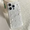 Cep Telefon Poşetleri İnci Yay Gümüş Folyo Epoksi Telefon Kılıfı Pro Maks Max Sevimli Açık Yumuşak Silikon Kapak
