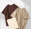 Культурная рубашка с короткими рукавами и половиной рукавов, хлопковая футболка 230 г, мужская летняя модная брендовая свободная командная футболка, оптовая продажа