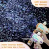 Giochi con la sabbia Divertimento in acqua Astronauta Macchina automatica per bolle di sapone per bambini Pistola a bolle Lanciarazzi Soffiatore di bolle per bambini Creatore di bolle di sapone Giocattoli estivi