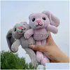 Niedliche Kaninchen-Spielzeugtasche, hängende Puppe, Kinder, Cartoon-Spielzeug, Geschenke, Kuscheltiere, Plüsch, Dhbrk 240307