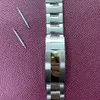 Roestvrij stalen horlogeband 20 mm metalen band voor herenhorloge Vlindergesp Horlogeriem Geborsteld midden gepolijste randen 240301