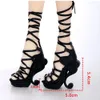 14 dockskor Fashion Princess Sandals Sexig Bandage High Heel Dolls Accessories Dollhouse Mini Play House Toys 240223