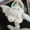 Animals Magical Spirit Rabbit Plush Toy White Bat Cute Animal Creative Funny Plushie Stuffed Pillow Soft Bunny Kid G 240307