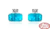 15mm Paraiba Tourmaline Diamond Earrings 100 Real 925 Sterling Silver Party Wedding Drop Dangle Earrings for Women Jewelry6201373