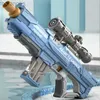 Toys Gun Gun Toys Full Automatic Electric Water Gun High-Tech Water Soaker Guns Stora kapacitet Sommarpool Party Beach Outdoor Toy For Kid Adult 240307