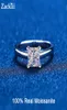 Pierścionki ślubne Certyfikowane księżniczka Pierścionek zaręczynowy 1CT 2CT BLOBLESS VVS Diamond Propozycja ślubna Sterling Silver Weddig Band 22092044892