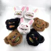 Halloween Light Up Horror Animal Mask LED Lysande blodig björnmask som blinkar Neon Cosplay Scary Masquerade Party Mask Supplies 240307