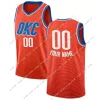 2024 Maillots de basket-ball pour hommes jeunes Oklahoma "City Thunder" personnalisé 2 Shai Gilgeous-Alexandre Davis 9 Bertans 5 Luguentz Dort Chet 7 Holmgren 29 Josh Giddey